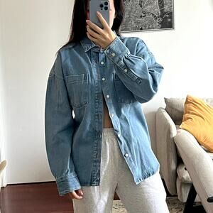 Yellow the label Yelabel Denim button down shirt blue size XS New